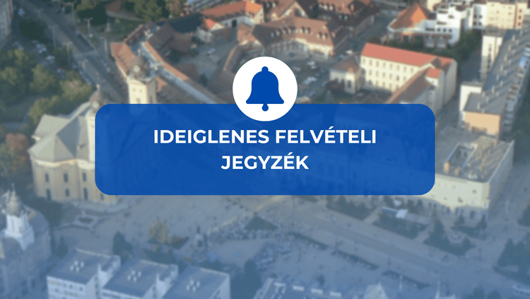 Ideiglenes felvételi rangsor